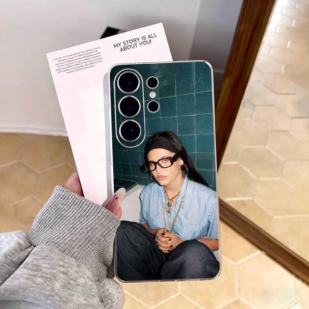 Smoky-voiced singer Sienna Spiro Phone Case For Samsung S25,S24,S21,S22,S23,S30,Ultra,S20,Plus,Fe,Note,10,9,5G Transparent Cover