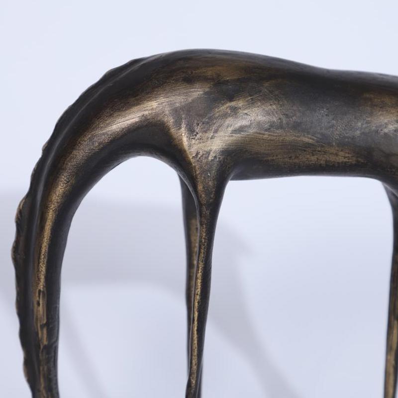 Metallhäst Simulerat Djur Abstrakt Djurskulptur Dekorativa Figurer Metallföremål Heminredningstillbehör