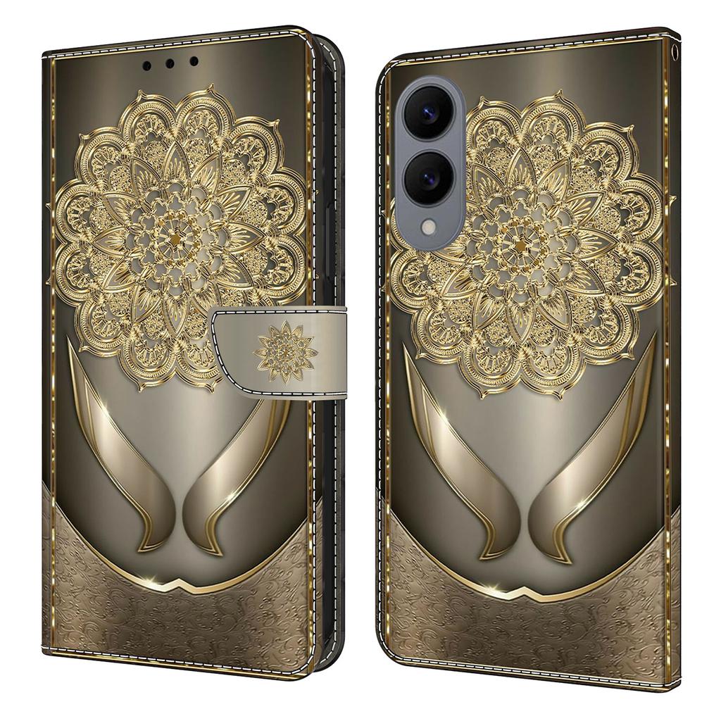 For Samsung Galaxy S25 Edge Wallet Case Pattern Printing PU Leather Flip Stand Phone Cover