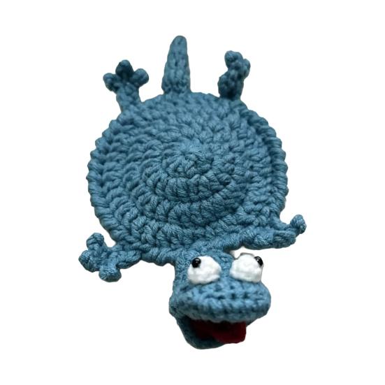 Handmade Crochet Lizard Coaster Frog Coaster Decorative Heat-Resistant Knitting Mouse Drink Coffee Cup A