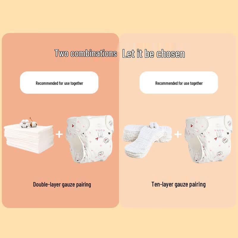Babyprints Washable Antibacterial Cotton Gauze Diapers