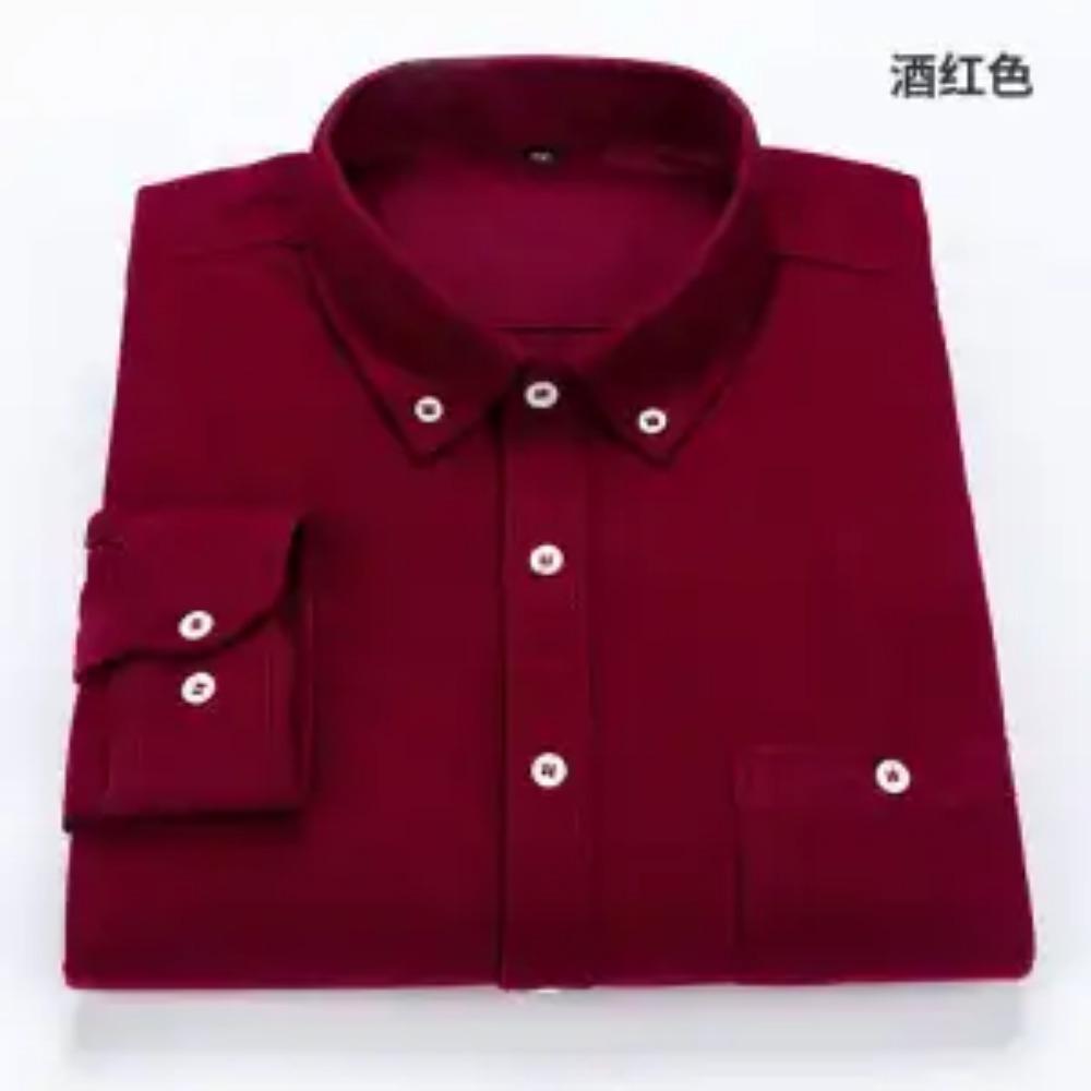 New Spring and Autumn Fashion Versatile Casual Loose Oversized Real Pocket Corduroy Fine Stripe Middle Youth Old Age Shirt