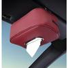 2025Car Tissue Box Holder Microfiber Leather Car Center Console Armrest Napkin Box Sun Visor Backseat Tissue Case with Fix Strap