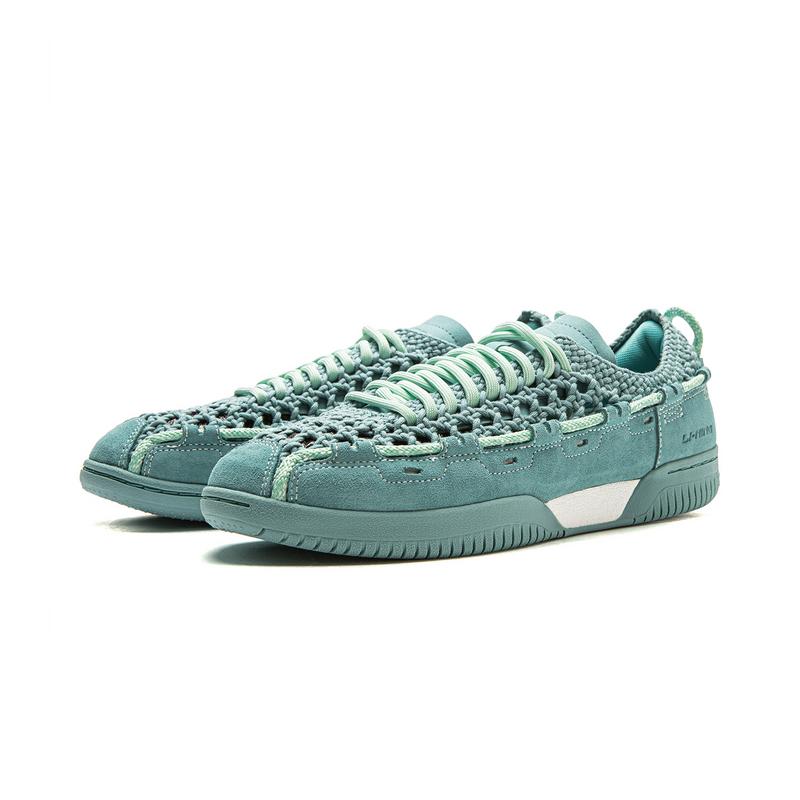 Li Ning Abrasion Resistant Breathable Low Top Table Tennis Shoes Unisex French Emerald Green AZGV209-2