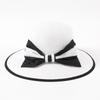 Straw Plaited Hat Sweet Bow Large Brim Womens Sunshade Fisherman Hatscaps
