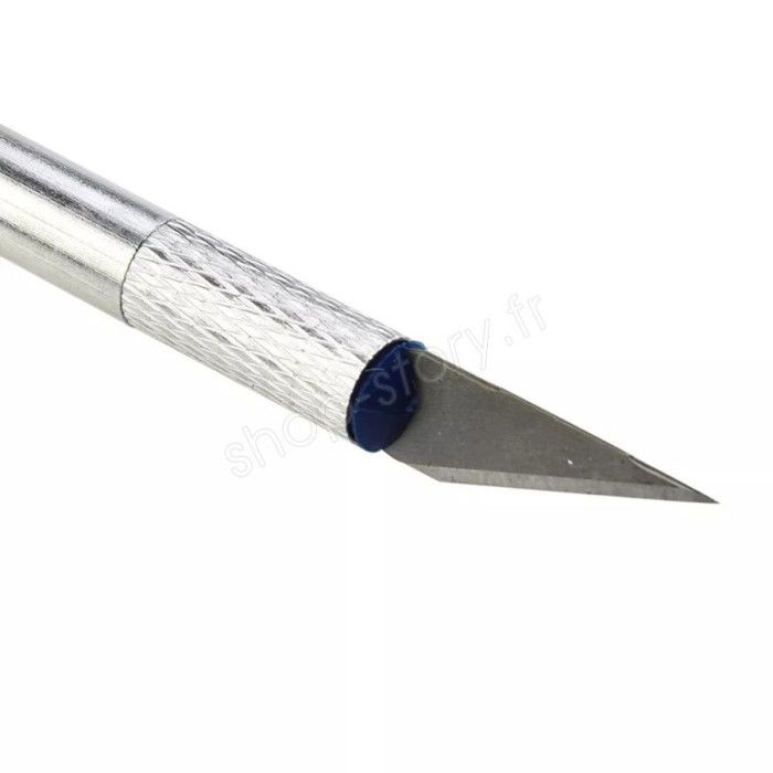 Set de Cutter de Précision - BOXBRICO - 10 Lames Interchangeables - Antidérapante - Boîte de Rangement