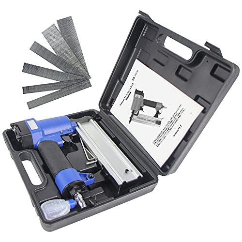Sutekus Air Finish Nailer, Air Tacker, Normal Pressure, Includes 600 Finishing Nails, Lightweight and Compact, Prevents Accidental Firing, Includes Ja