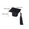 12pcs Mini Graduation Cap Bottle Toppers Caps Beverage Covers Party Hats Tassel Doctor Hat Decorations