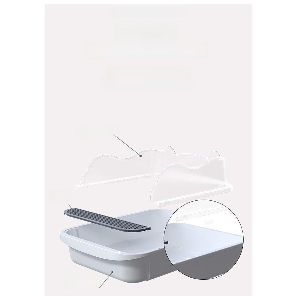 Thickened Semi-Enclosed Oversized Splash-Proof Cat Litter Box