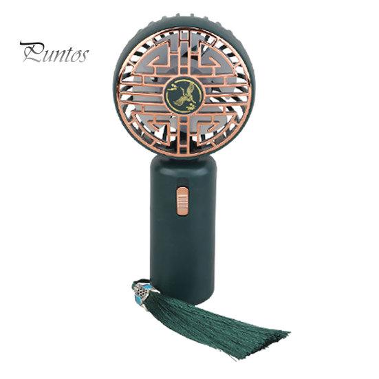 

Портативный карманный вентилятор с кисточкой в ​​китайском стиле, 2-скоростной светодиодный ночник, USB-аккумулятор, бесшумный портативный мини-вентилятор для лета, дома, путешествий на открытом воздухе зелёный