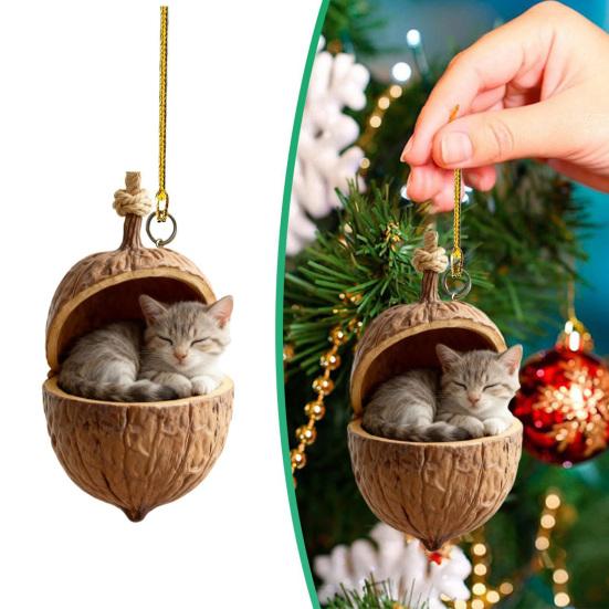 1/8 st Julprydnad Akryl Skogsdjur Eklottsdekoration Julparty Hängande Dekoration Julklapp