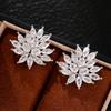 Marquise-Schliff Florale Zirkon-Ohrringe Zierliches Nischen-Design Ohrringe