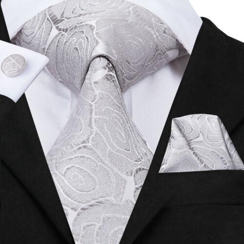 280 Styles Silk Mens Tie Pocket Square Hankerchief Cufflinks Wedding Set Prom