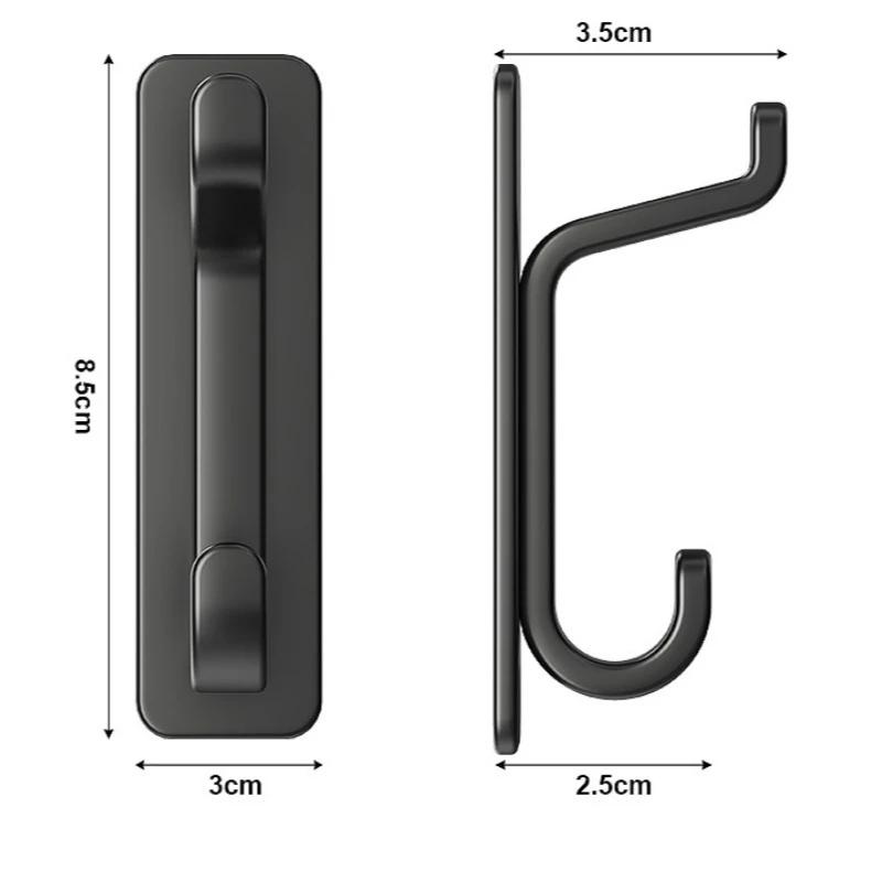 5PCS Heavy Duty Self-Adhesive Hooks, No Drilling Required-Strong Plastic Wall Hooks for Bathroom,Kitchen,Wardrobe & Door Storage