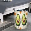 1pc Laundry Basket, Cute Dancing Avocado Printed Dirty Clothes Basket - Durable Polyester Material, Suitable for Laundry And Bathroom Use, Modern Home
