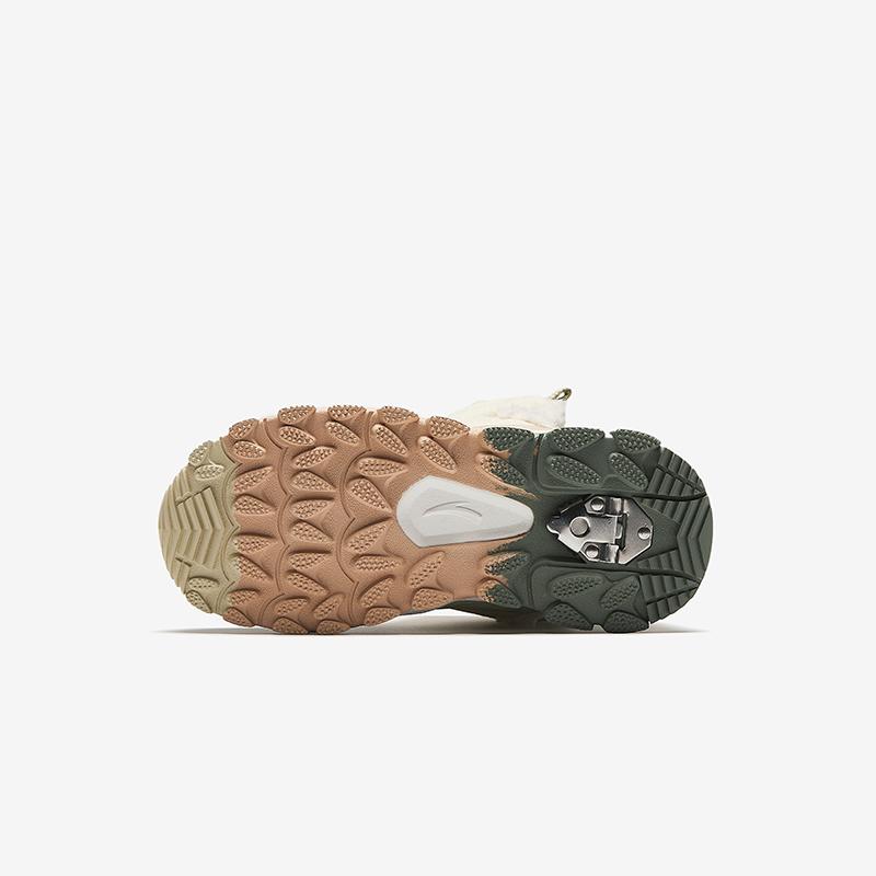 Anta Kids Trendy Fashion Thickened Warm Durable Non-Slip Boots Kids boots Granular-Rice-Yellow Plain-Green Washed-Green A22449942-1