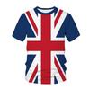 3D Printed Patriotic Flag Design Unisex Round Neck Casual Short Sleeve T-Shirt Youth Wear