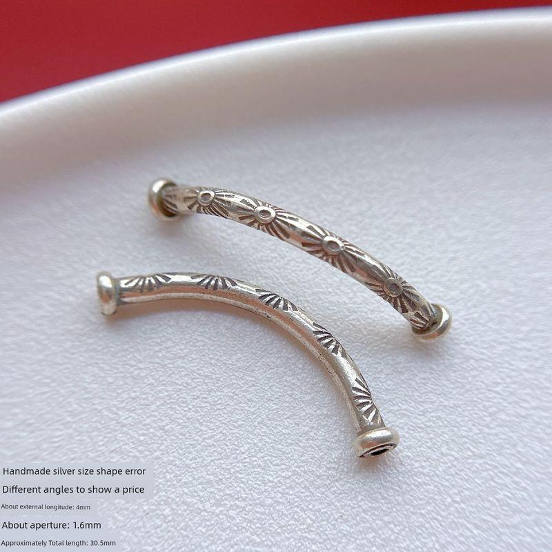 

Чиангмай Ручная работа Серебро Стерлинговое серебро Аксессуары Кованые Локтевые Разделительные Бусины Половина Браслета Сделай сам Браслет Ожерелье Плетеный Веревочный Орнамент Материал YA80 Chiang Mai handmade silver elbow beads