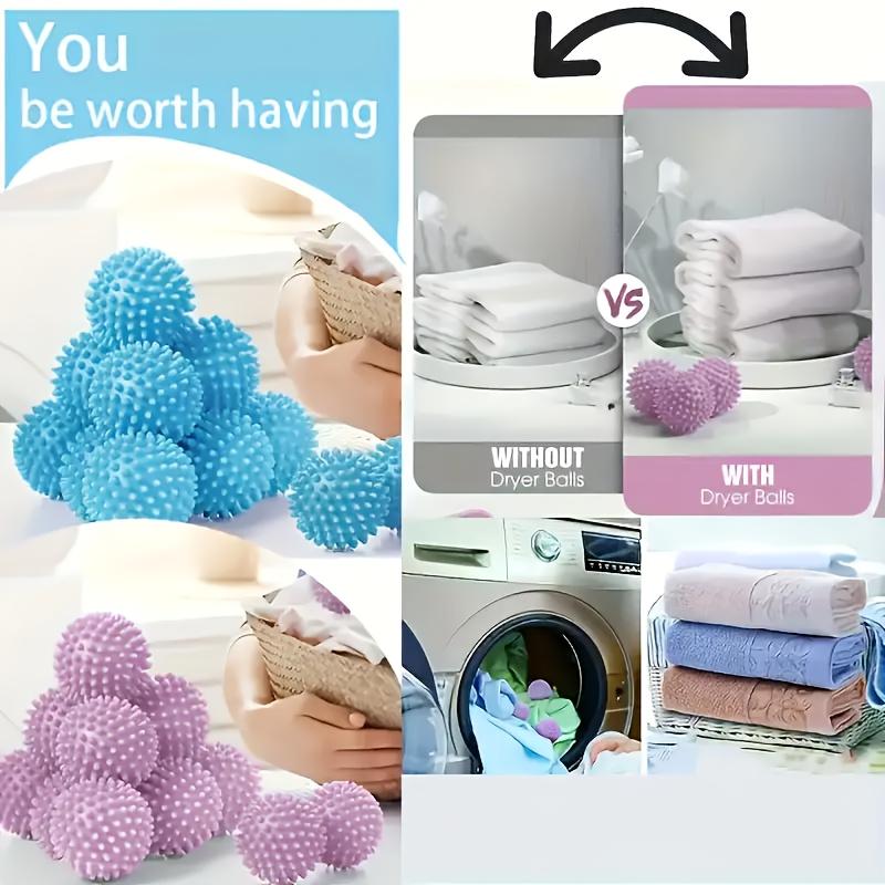 4pcs Reusable Laundry Dryer Balls - Eco Friendly Fabric Softener Alternatives Soften and Fluff Laundry Wrinkle Release