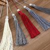 Chinese Style Blank Round Hand Fan Embroidery Dance Fan Wooden Silk Hand Fan  Home Decoration