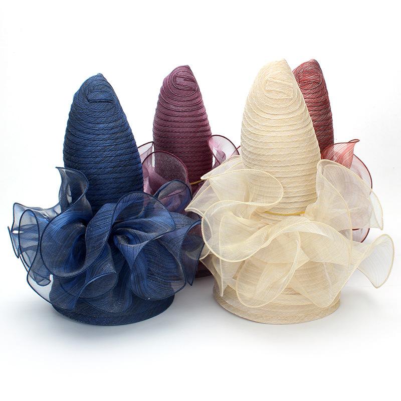 Summer Large Brimmed Fisherman Hat Lace Women'S Beach Sun Protection And Sunshade Hat Organza Hat Summer Sun Hat Cool Hat