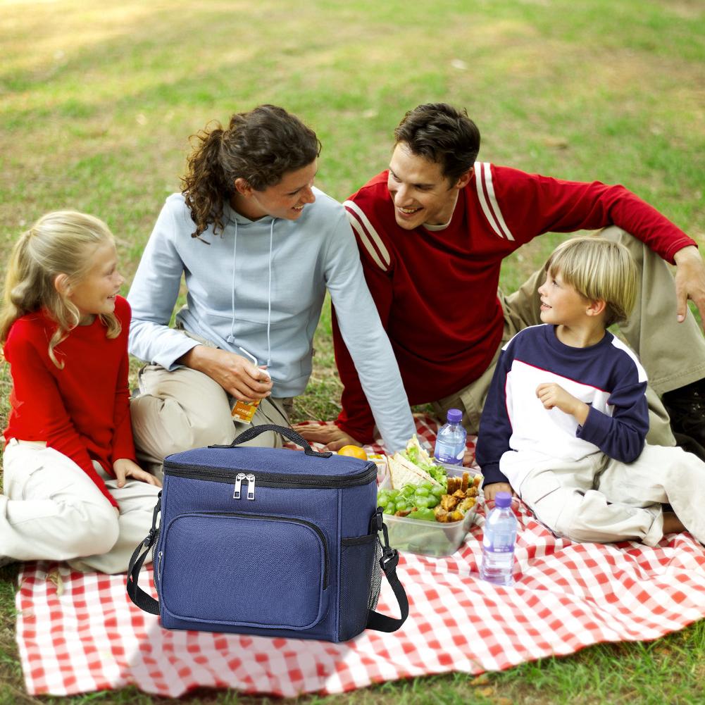 Camping Storage Bag Large Capacity Insulated Lunch Bag with Adjustable Shoulder Strap Insulated Case for Spring Outing Travel