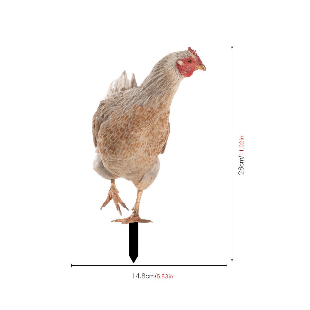YKLU069-256 3D Rooster, Hen, Duck & Pig Outdoor Garden Decoration Plug