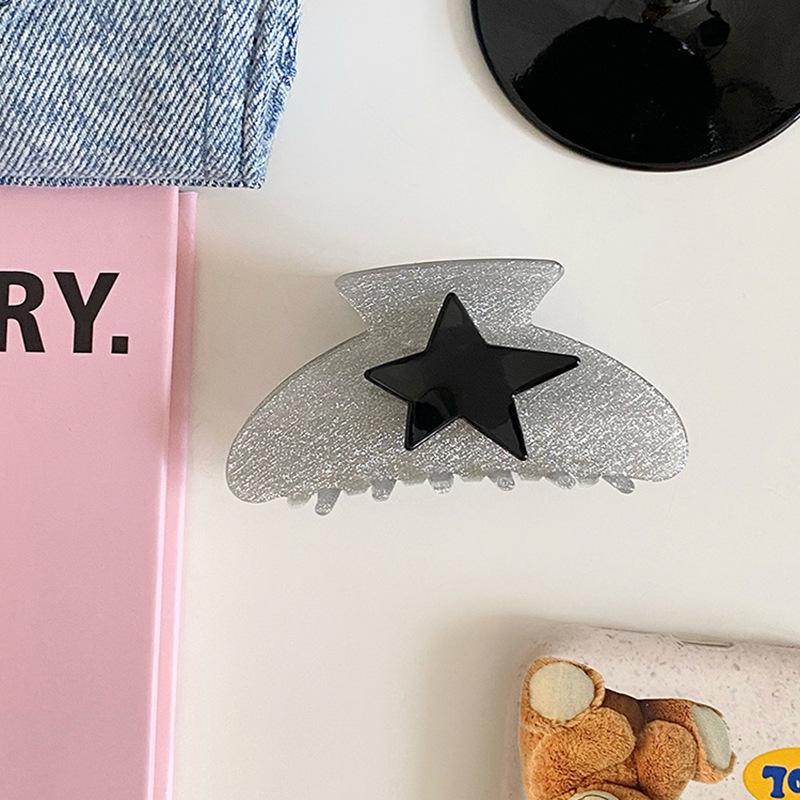 1pc Five pointed star high ponytail hair clip, small shark clip, high appearance hair accessory, summer