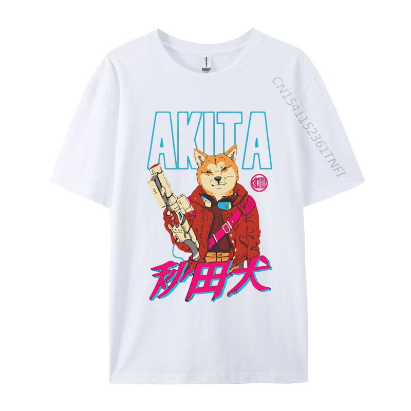 Adult Latest Printing Tops  Tees Cotton Top Tshirts Akita Neo Tokyo Tshirt Vintage Tshirt Brand T Shirt