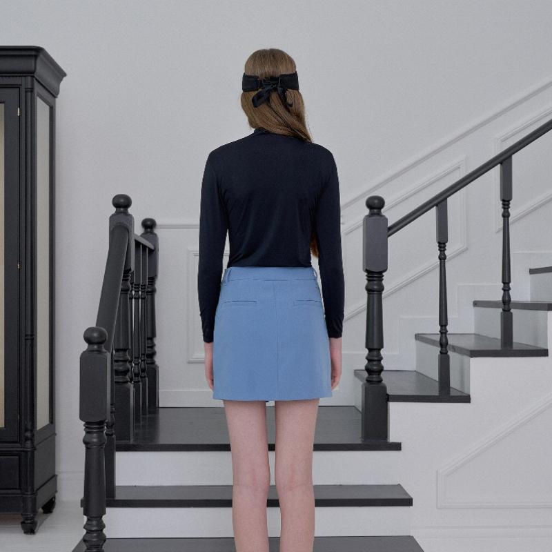 PLAYBOO Core Mock Neck Inner Top Black