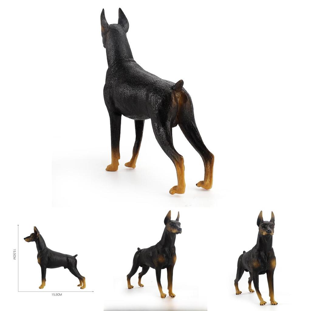 Kids Pvc Doberman Dog Figure For Playroom Decor And Farm Animal Collection