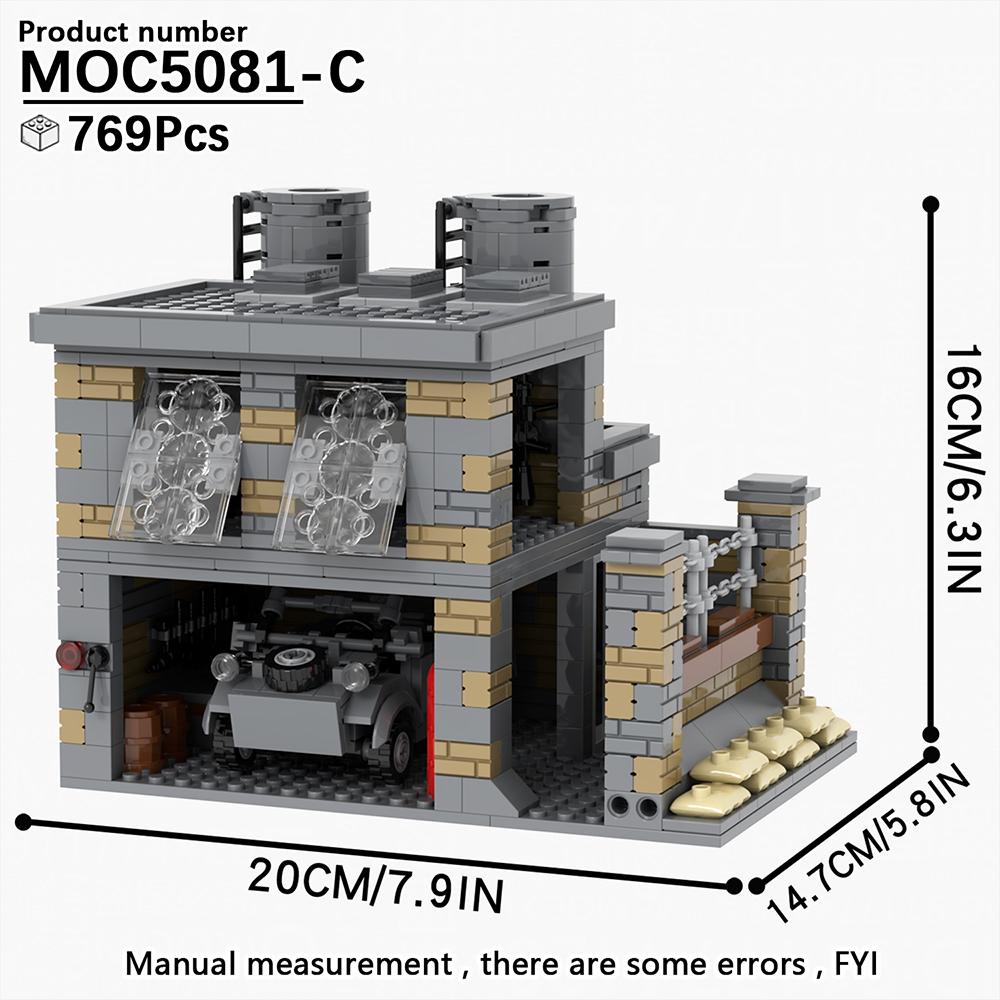 MOOXI WW2 Modern Military Architecture MOC Model Bricks DIY Diorama Adult Children Toy Building Blocks Set Montessori Gift Model