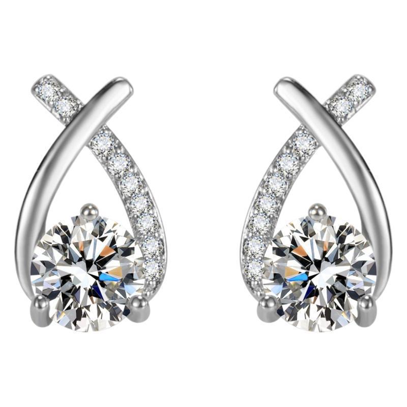 S925 Silver Needle Elegant Stud Earrings for Women - Versatile, Light Luxury French Design