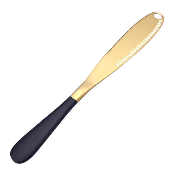 Stainless Steel Cheese Knife Sawtooth Blade Butter Cream Dessert Spreader Tool