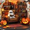 1 Pair Halloween Spooky Ornament Hanging Pendant Durable Construction Cartoon Ghost Design Versatile Home Decoration