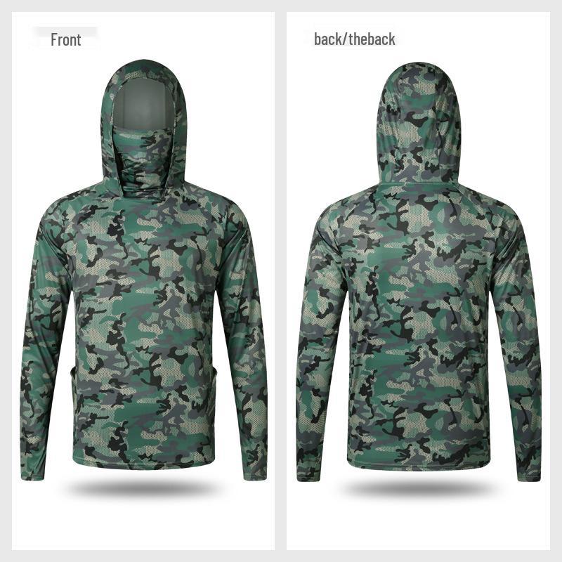 Camouflage Lightweight Anti-UV Breathable Sun Protection Fishing Clothing