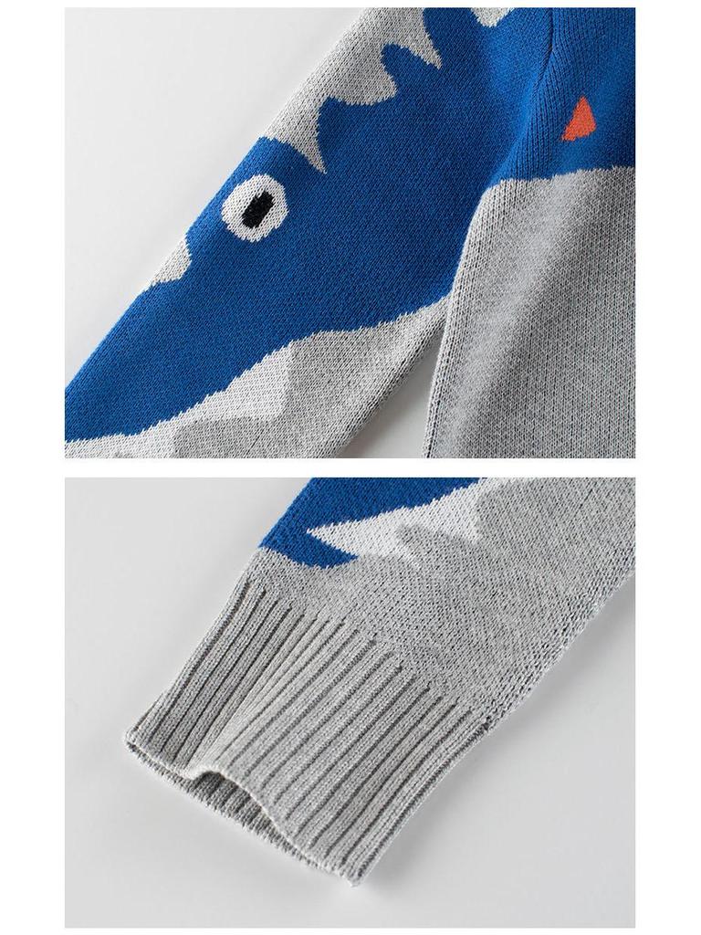 27kids Spring 2025 Children's Cartoon Sweater - Boys' Baby Clothing Collection