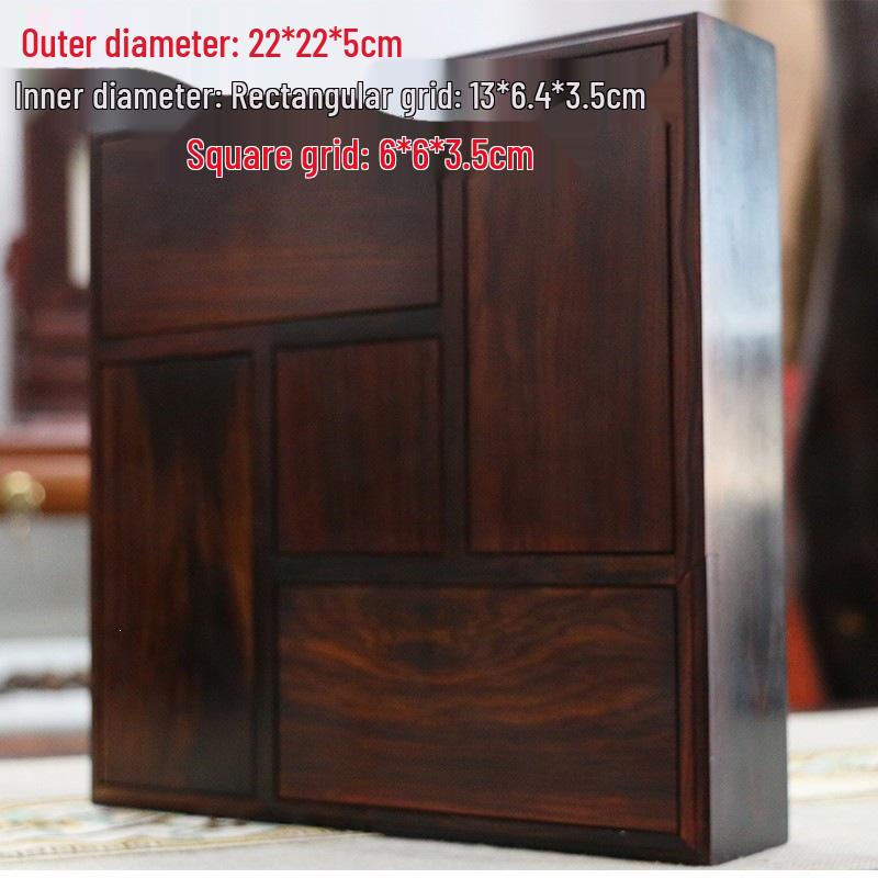 Red Sandalwood Rosewood Multi-Compartment Jewelry and Collection Box