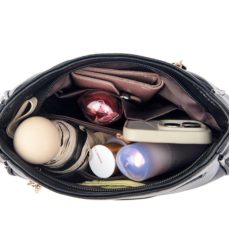 Geantă crossbody la modă pentru femei, geantă de umăr casual retro, textură din piele moale, simplitate la modă pentru femei, trend european retro