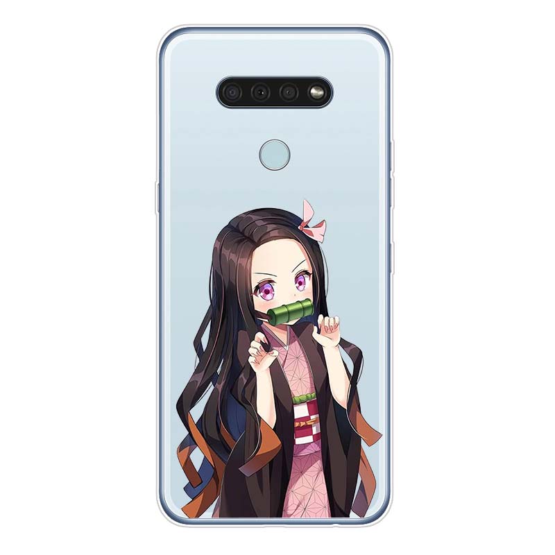 Forša Kimetsu No Yaiba priekš LG K92 K52 K62 K22 K71 K61 K51S K41S G8 G8S G8X V35 V50 V40 V50S V60 Q60 tālruņa futrālis