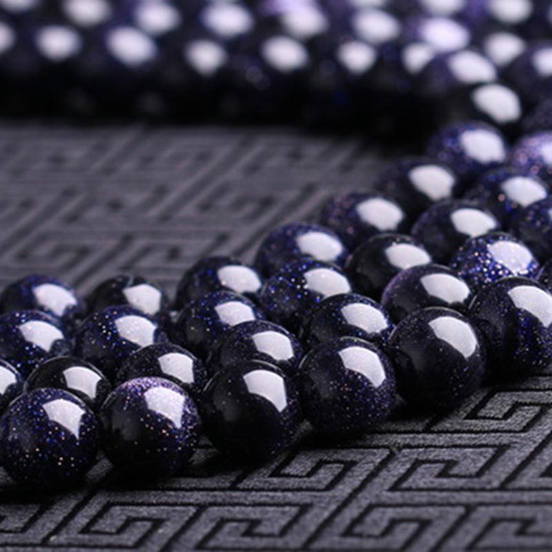 25–100 Stück 4–12 mm natürlicher blauer Sandstein, runde Abstandshalter, lose Perlen zum Selbermachen für Anhänger, Strang, Schmuckherstellung