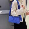 2025 New Ins Fashion Trend Internet Celebrity Solid Color Sponge Pillow Bag Nylon Shoulder Messenger Bag Space Cotton Bag