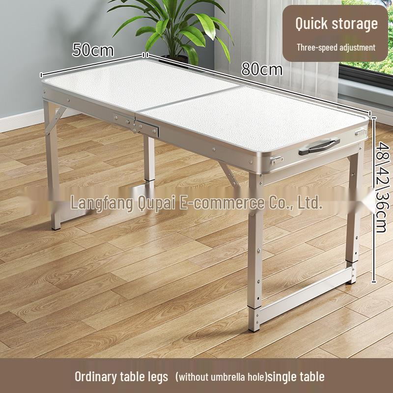 Portable Foldable Aluminum Camping Table and Chairs for Outdoor, Night Market, and Picnic Use