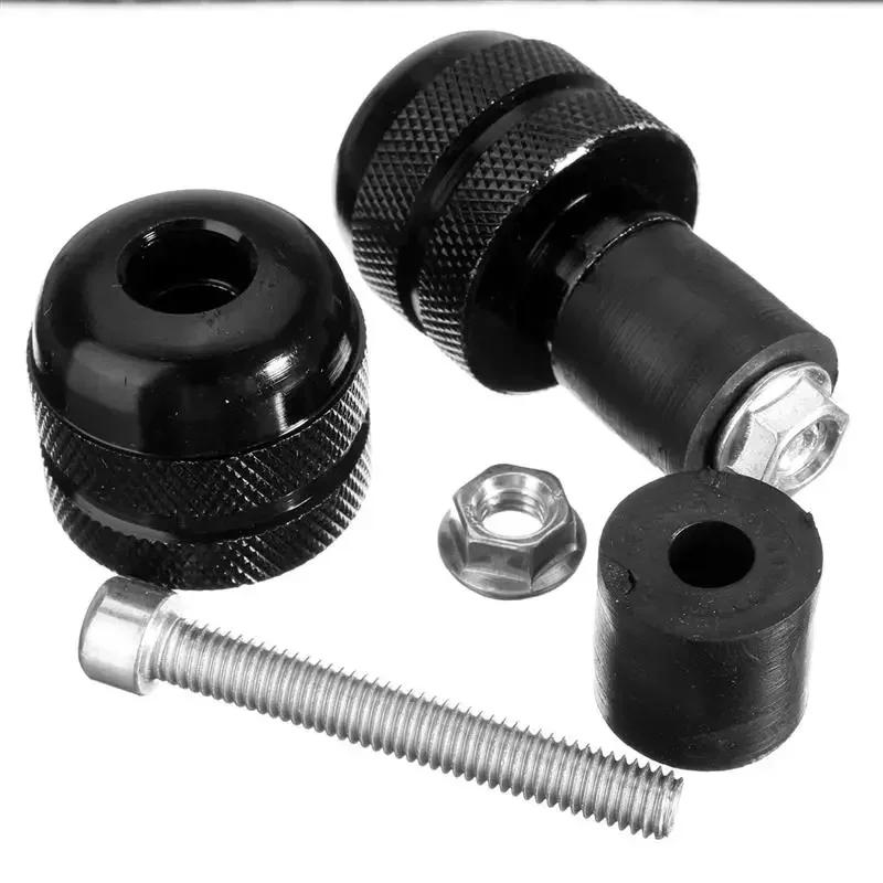 2Pcs 1Pair Aluminum 19mm - 22mm 2x 7/8 Inch Motorcycle Handle Grips Motorbike Handlebar Grips Ends Weights Grip Cap Plug