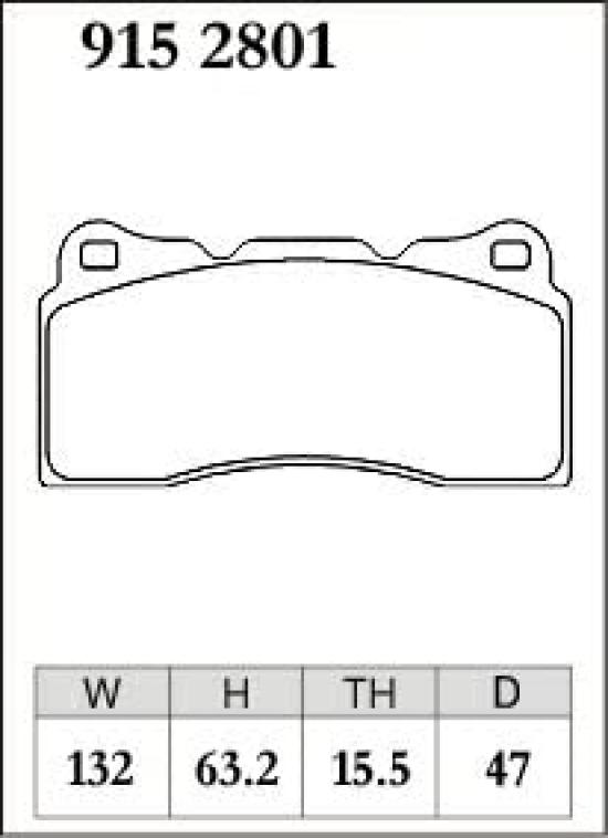 DIXCEL Greddy Brake Pads for Street ES 4-Piston (ES-9152801)