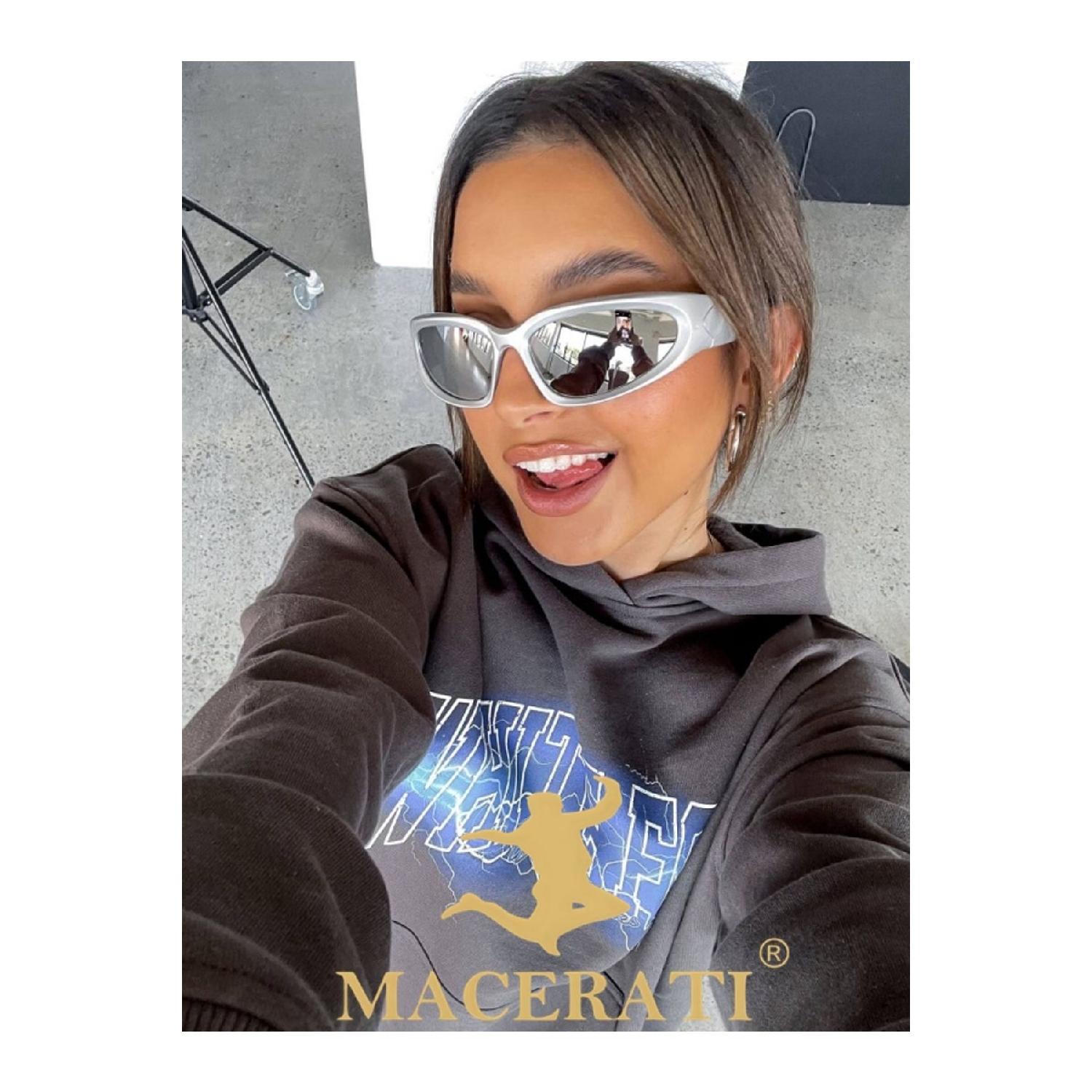 

Винтажные модные зеркальные легкие солнцезащитные очки унисекс Silver Mirror Y2k