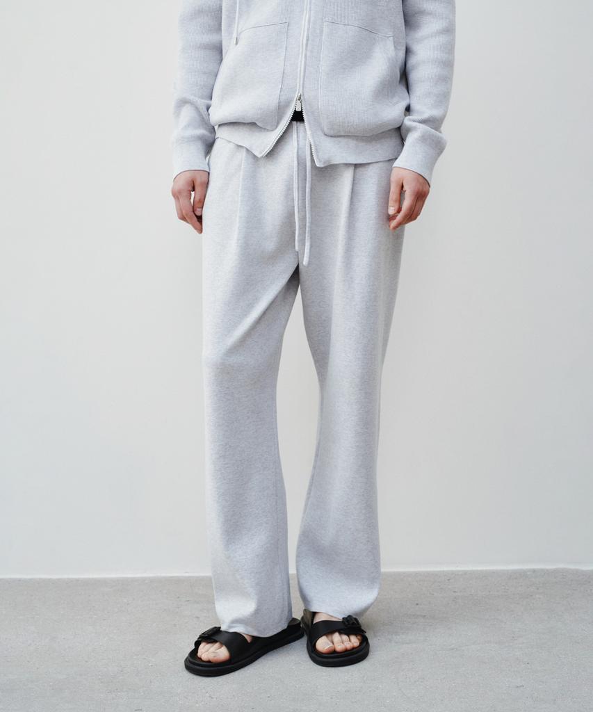 Jeilium Cotton Summer Essential Drawstring Pants Melange Grey