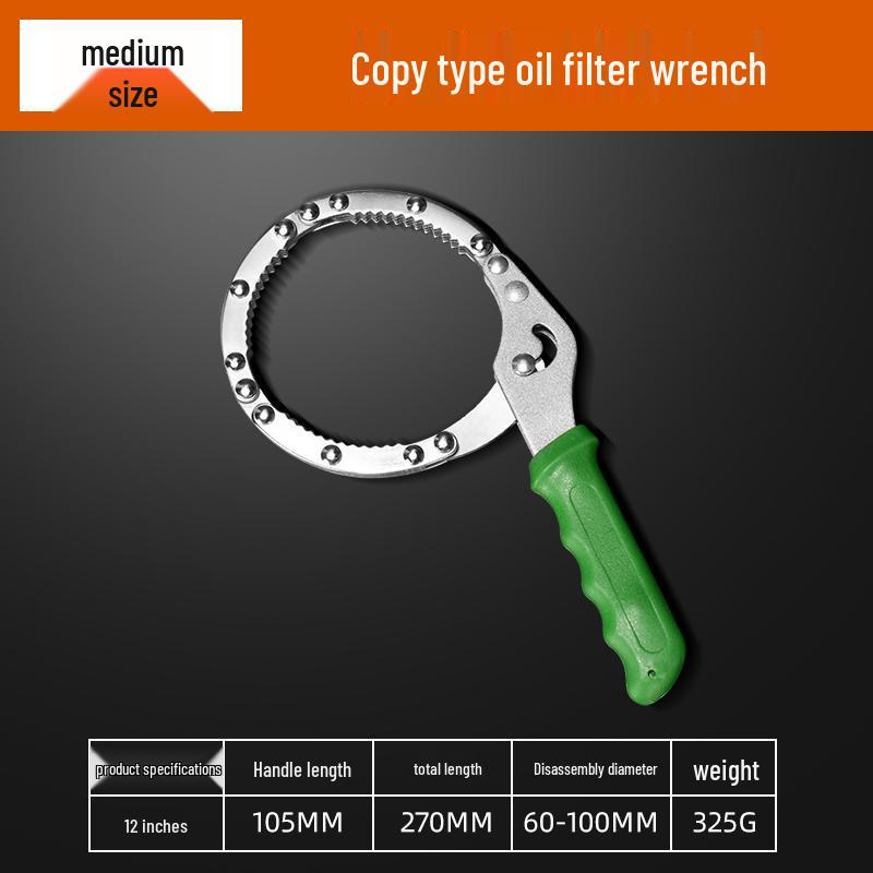 Regulowany antypoślizgowy klucz do filtrów oleju z trzema szczękami do wkładów oczyszczaczy wody