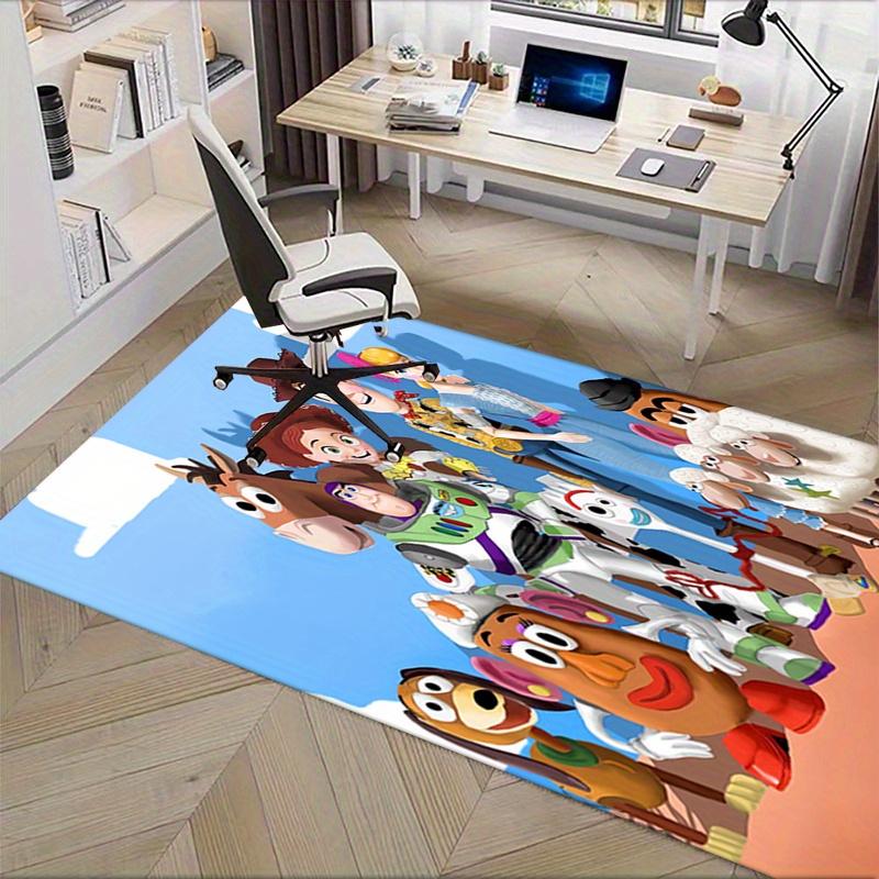 Office Rug Toy Story, Characters Theme 3D Printed Anti-Slip Rug-Machine Washable for Living Room