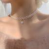 Pearl Woven Neck Chain Necklace, New Korean Design Sense Collarbone Chain Fashion Personality Summer Women's Models
